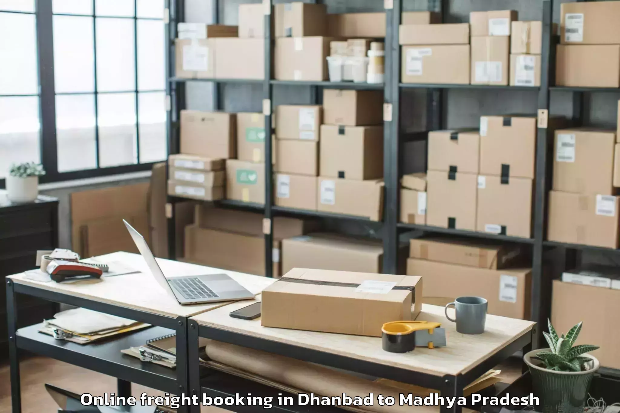 Reliable Dhanbad to Prithvipur Online Freight Booking